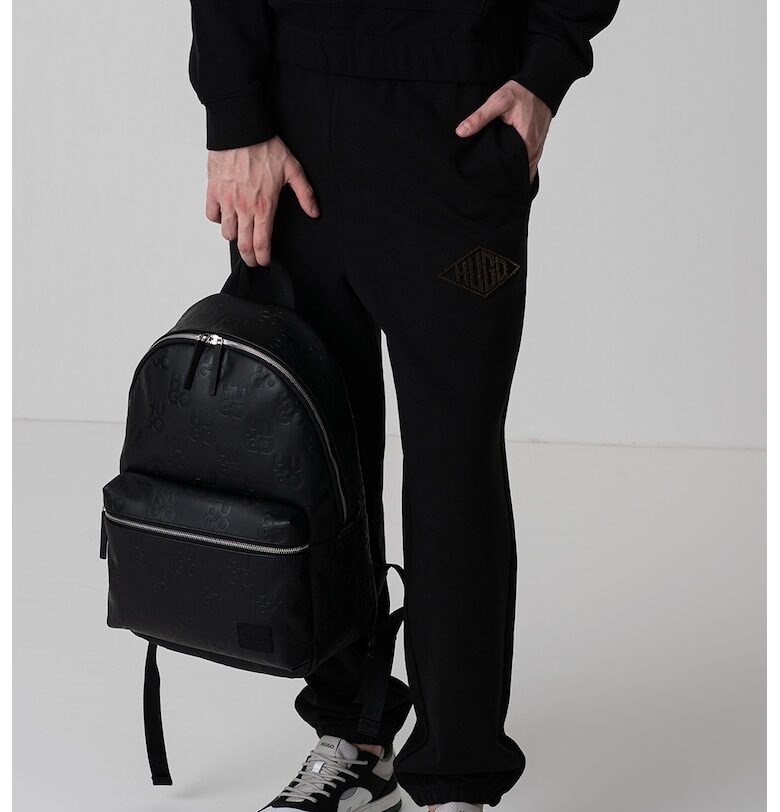 Памучен спортен панталон с лого и връзка HUGO