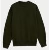 Памучен суитшърт с овално деколте Marks  Spencer