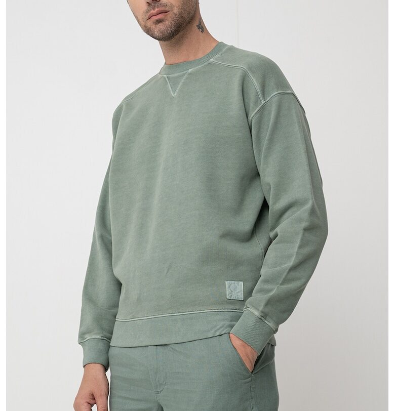 Памучен суитшърт с овално деколте United Colors of Benetton