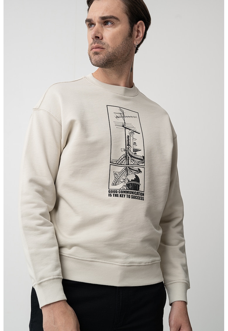 Памучен суитшърт с принт United Colors of Benetton