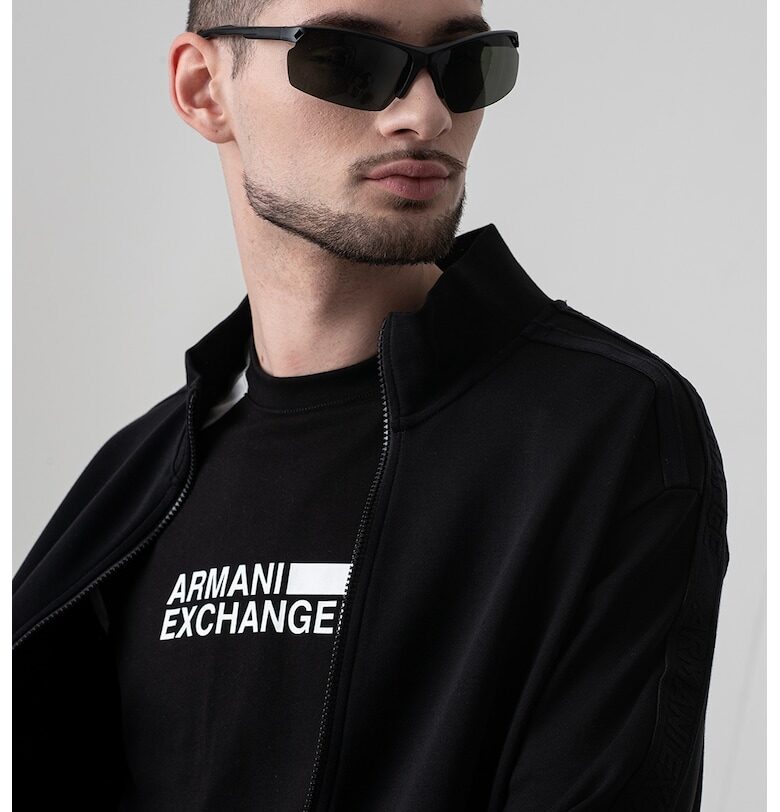 Памучен суитшърт с цип ARMANI EXCHANGE