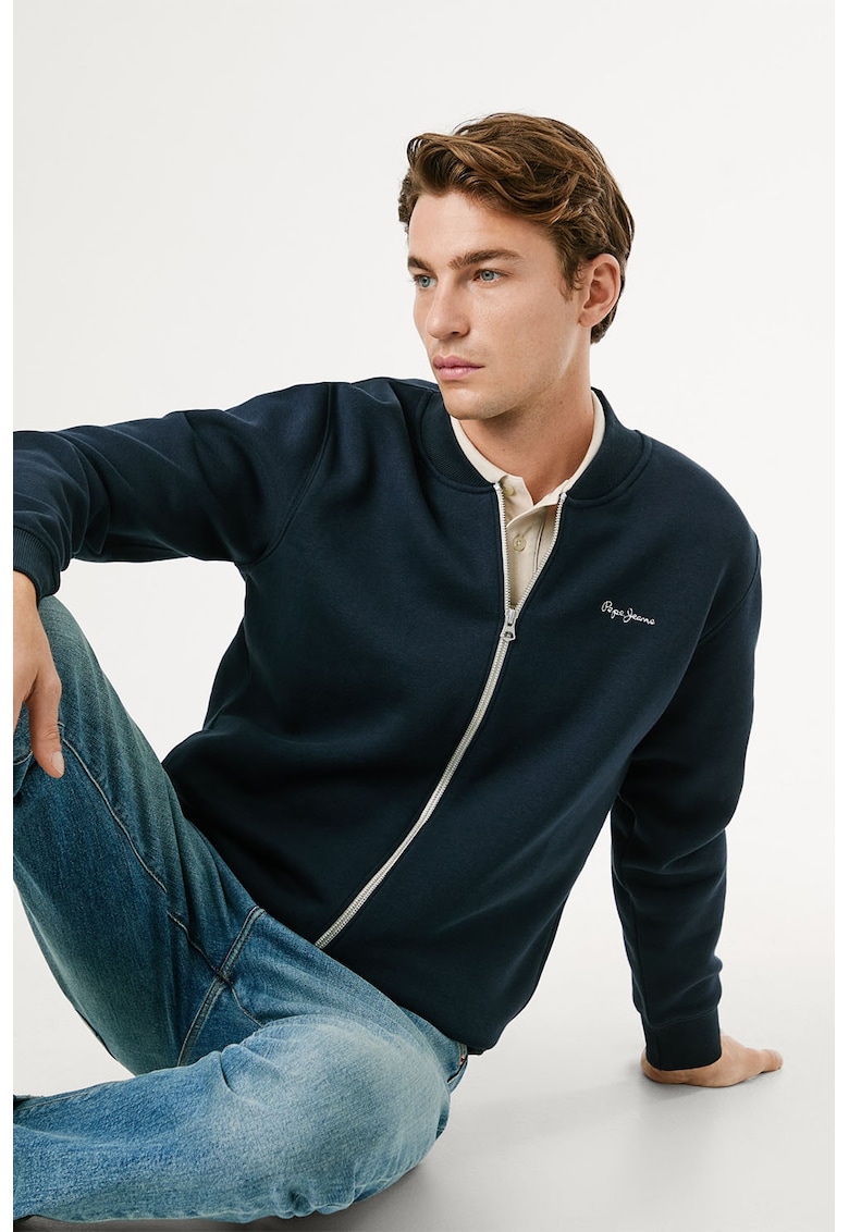 Памучен суитшърт с цип Pepe Jeans London