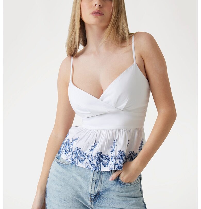 Памучен топ с шпиц GUESS