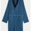 Памучен халат с връзка на талията Marks  Spencer