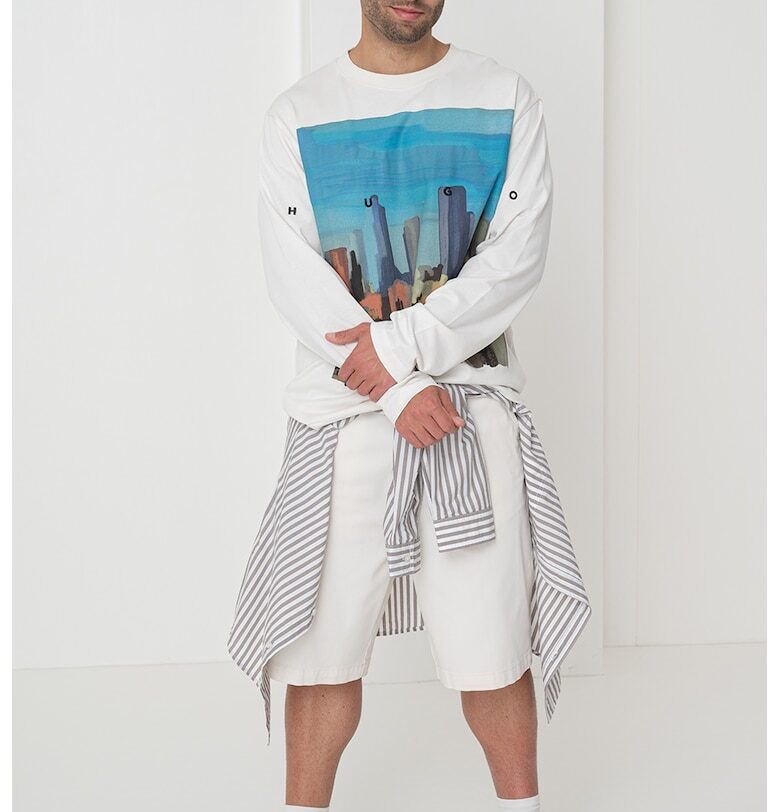 Памучна блуза HUGO