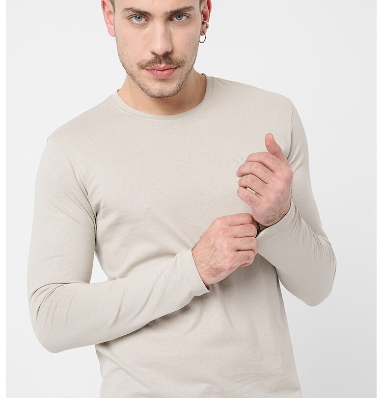 Памучна блуза Tacks с пришито лого BOSS