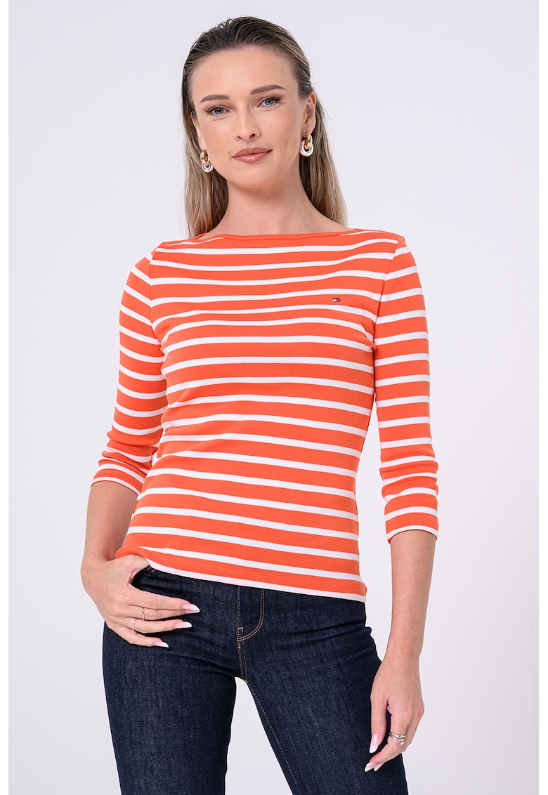 Памучна блуза с 3/4 ръкави Tommy Hilfiger
