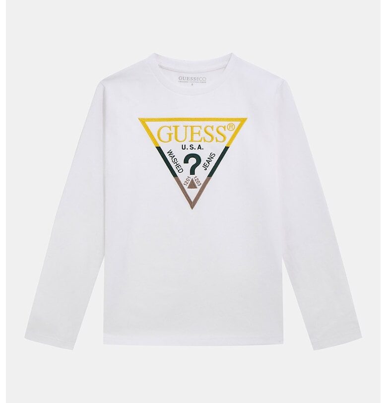 Памучна блуза с бродирано лого GUESS KIDS