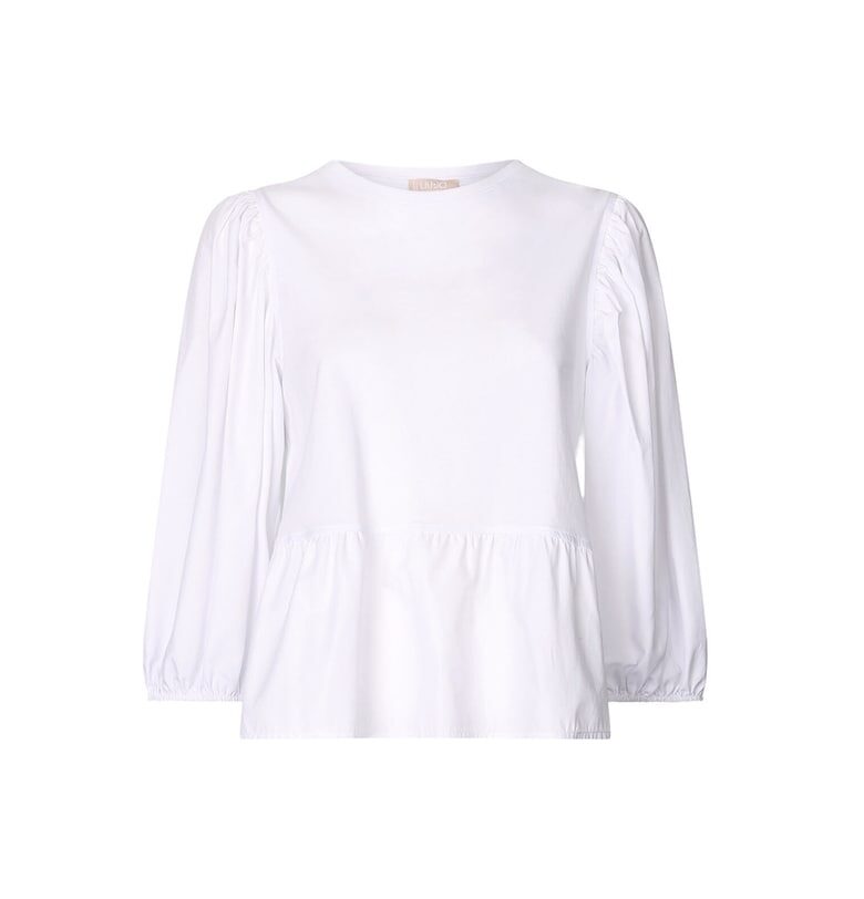 Памучна блуза с бухнали ръкави Liu Jo