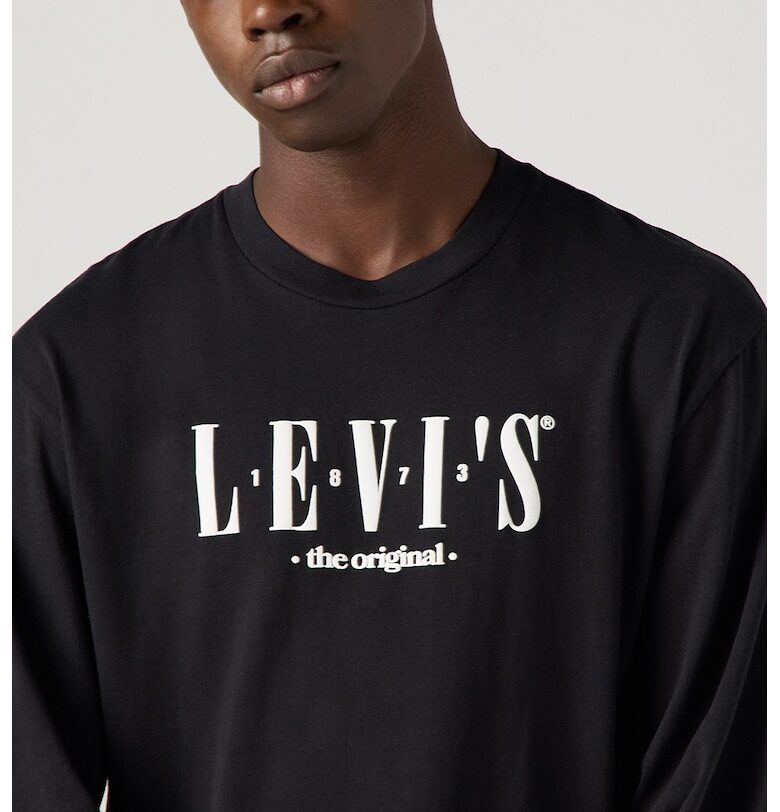 Памучна блуза с лого Levis