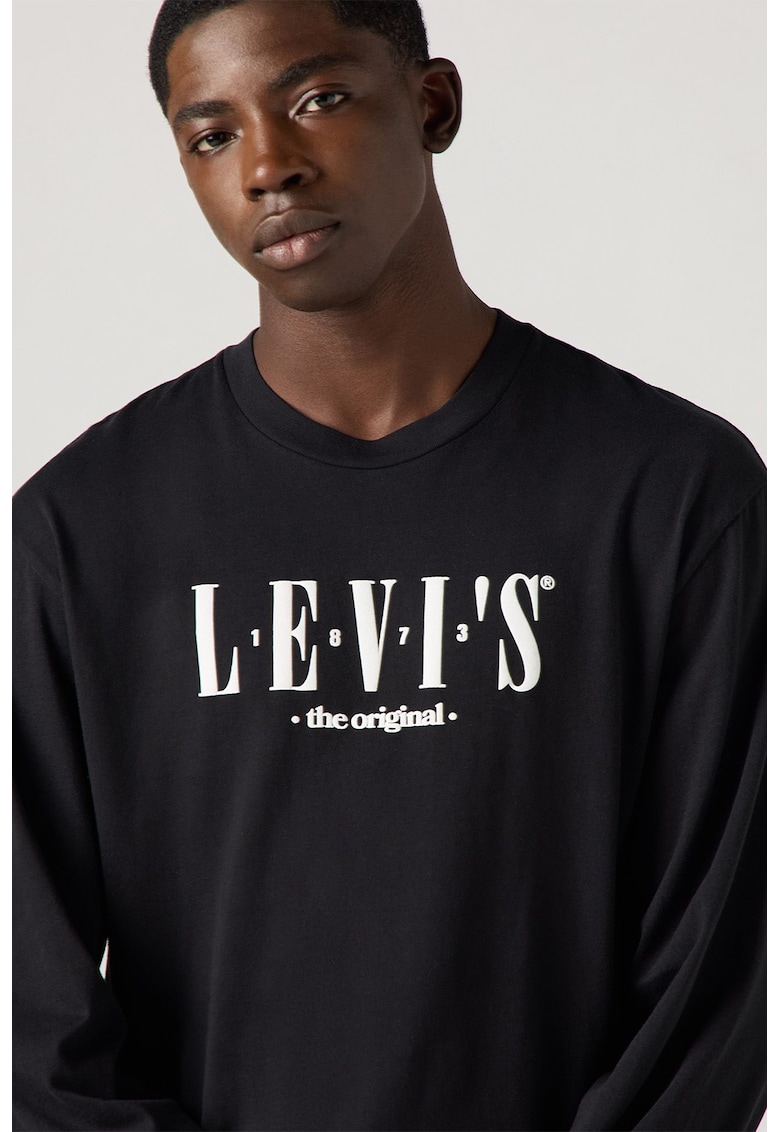 Памучна блуза с лого Levis