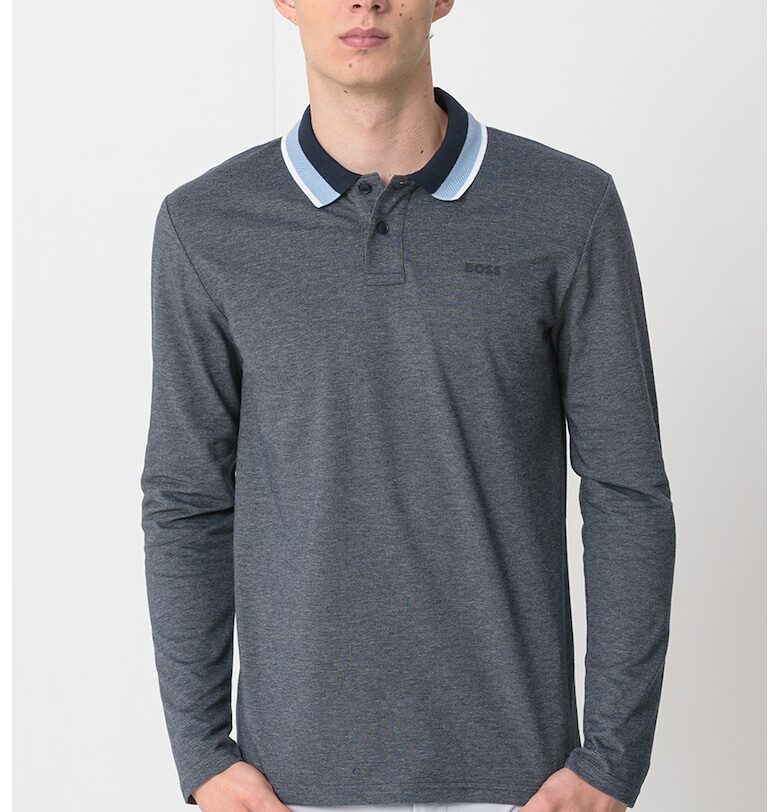 Памучна блуза с яка BOSS