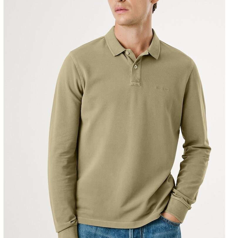 Памучна блуза с яка Pepe Jeans London