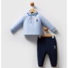 Памучна блуза с яка и спортен панталон - 2 части US Polo Assn