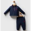 Памучна блуза с яка и спортен панталон - 2 части US Polo Assn