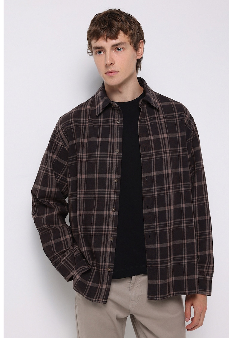 Памучна карирана риза COLINS