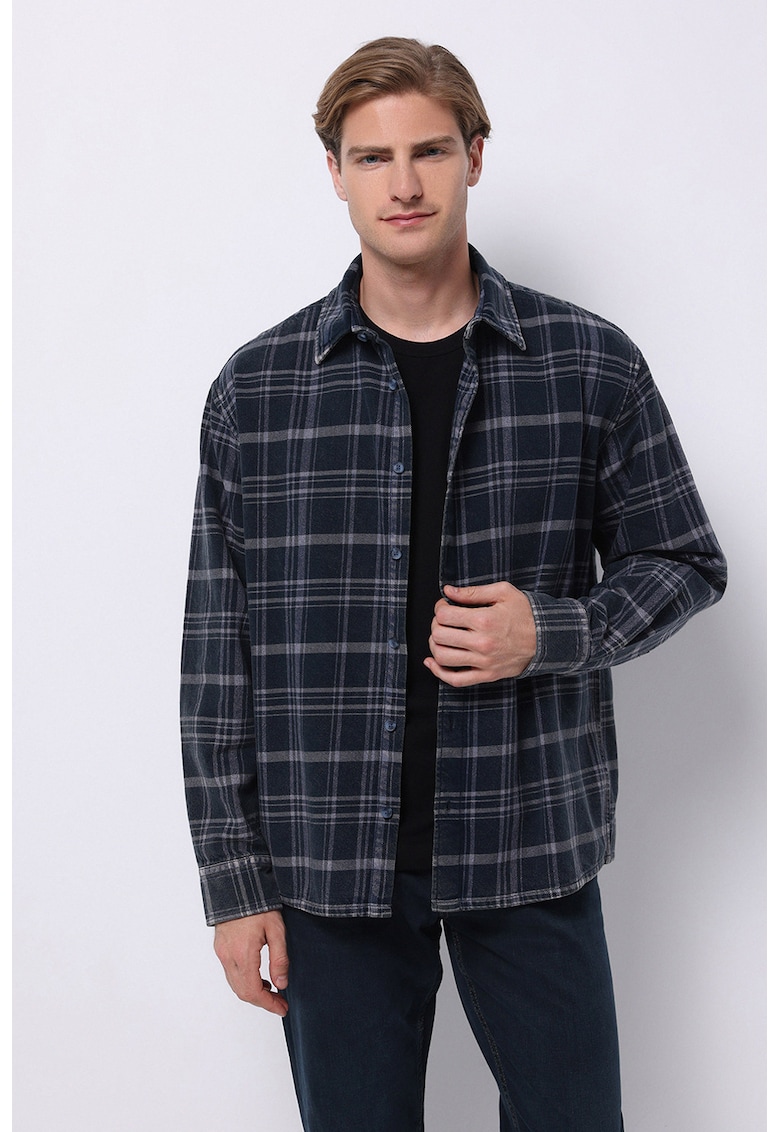 Памучна карирана риза COLINS