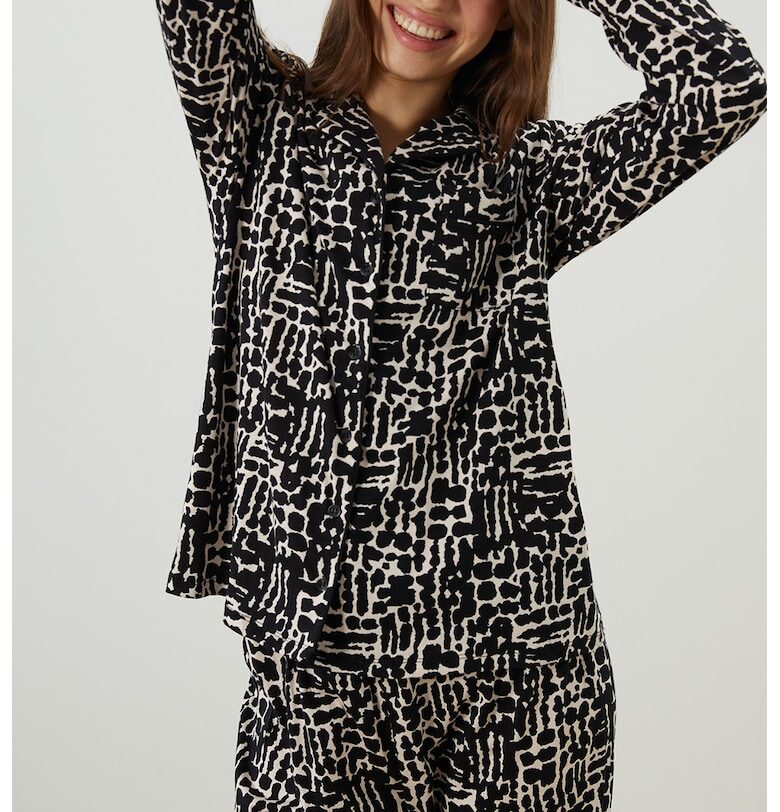 Памучна пижама с принт LC WAIKIKI