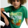 Памучна пижама с принт US Polo Assn