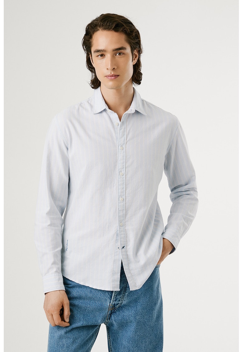 Памучна раирана риза Pepe Jeans London
