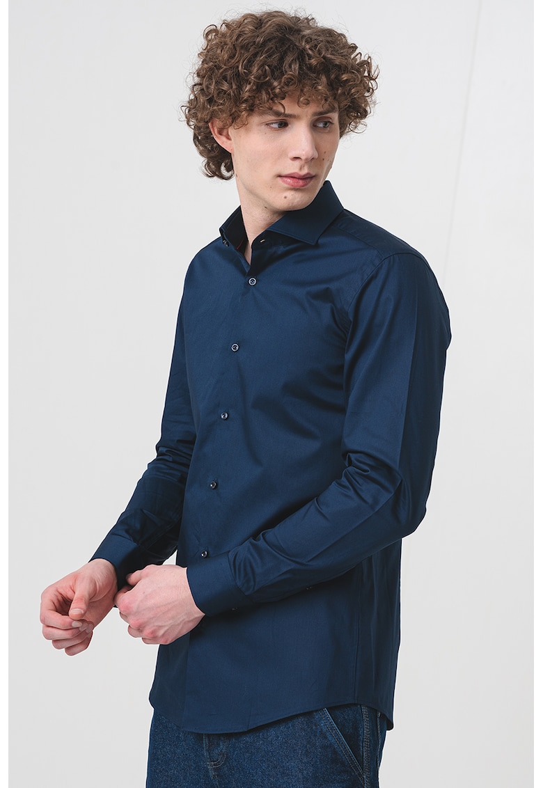 Памучна риза Kason по тялото HUGO