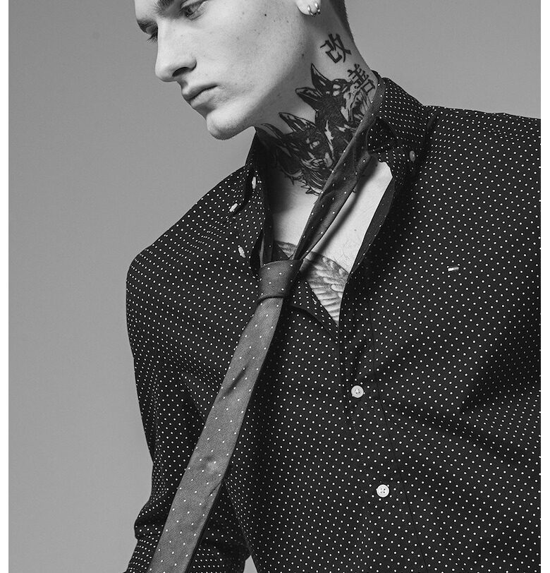 Памучна риза с десен Tommy Hilfiger