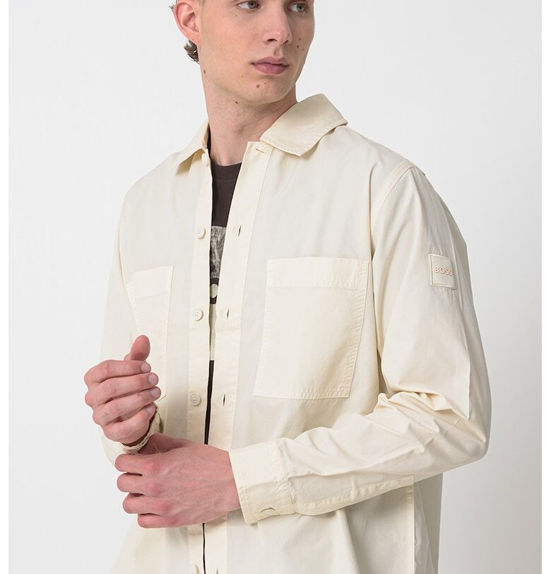 Памучна риза с джоб BOSS