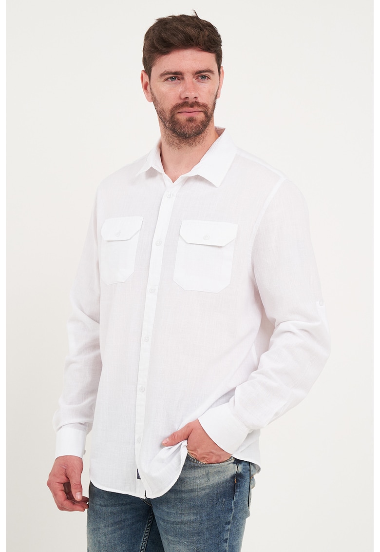 Памучна риза с класическа яка Lee Cooper
