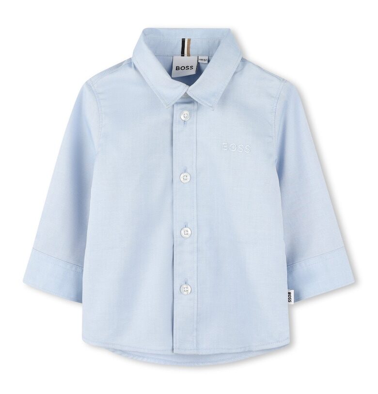 Памучна риза с копчета BOSS Kidswear