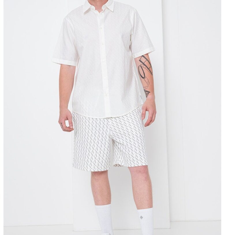 Памучна риза с къси ръкави ARMANI EXCHANGE