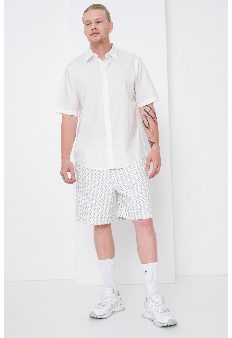 Памучна риза с къси ръкави ARMANI EXCHANGE