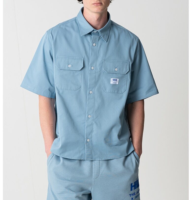 Свободна риза с къси ръкави HUGO