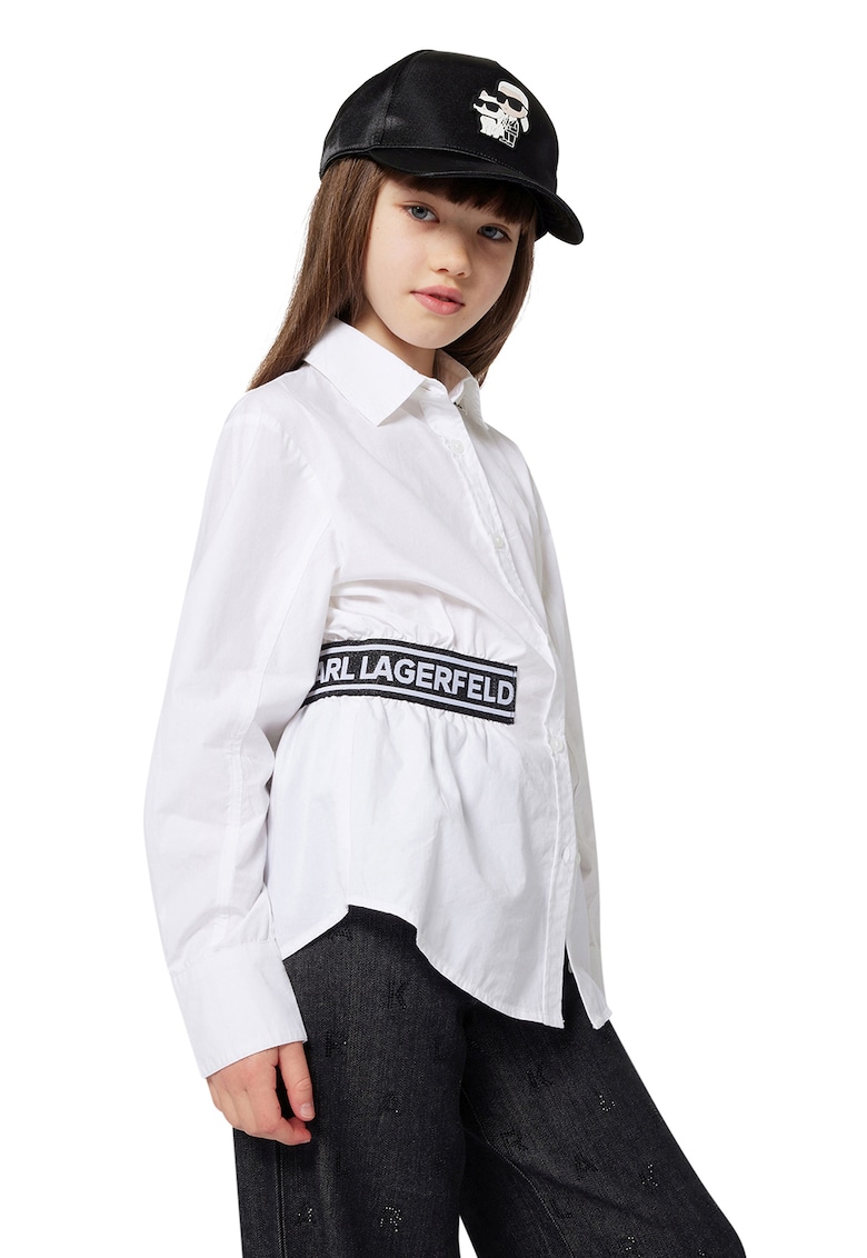 Памучна риза с лого KARL LAGERFELD KIDS