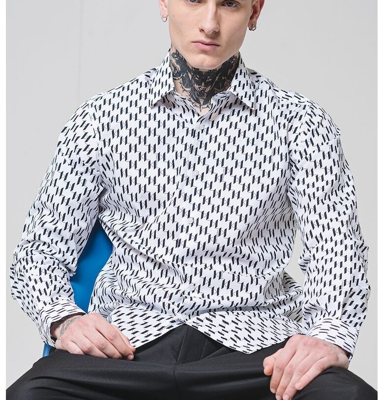 Памучна риза с монограм Karl Lagerfeld