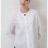 Памучна риза с паднали ръкави ARMANI EXCHANGE