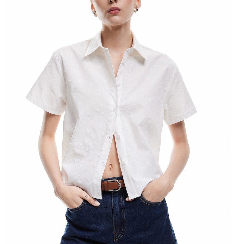 Памучна риза с паднали ръкави KOTON