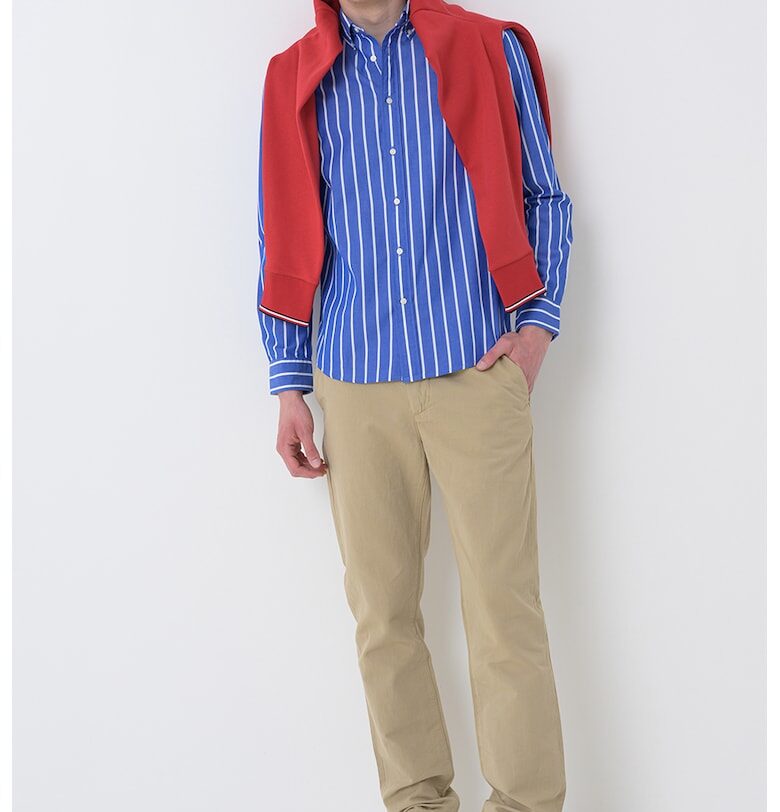 Памучна риза с райе Tommy Hilfiger