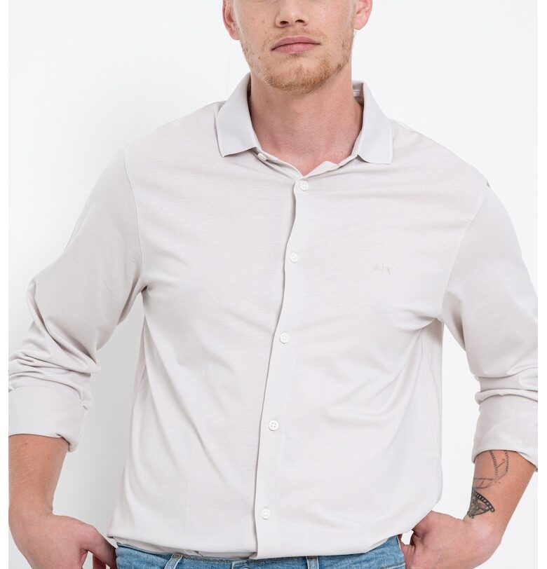 Памучна риза със свободна кройка ARMANI EXCHANGE