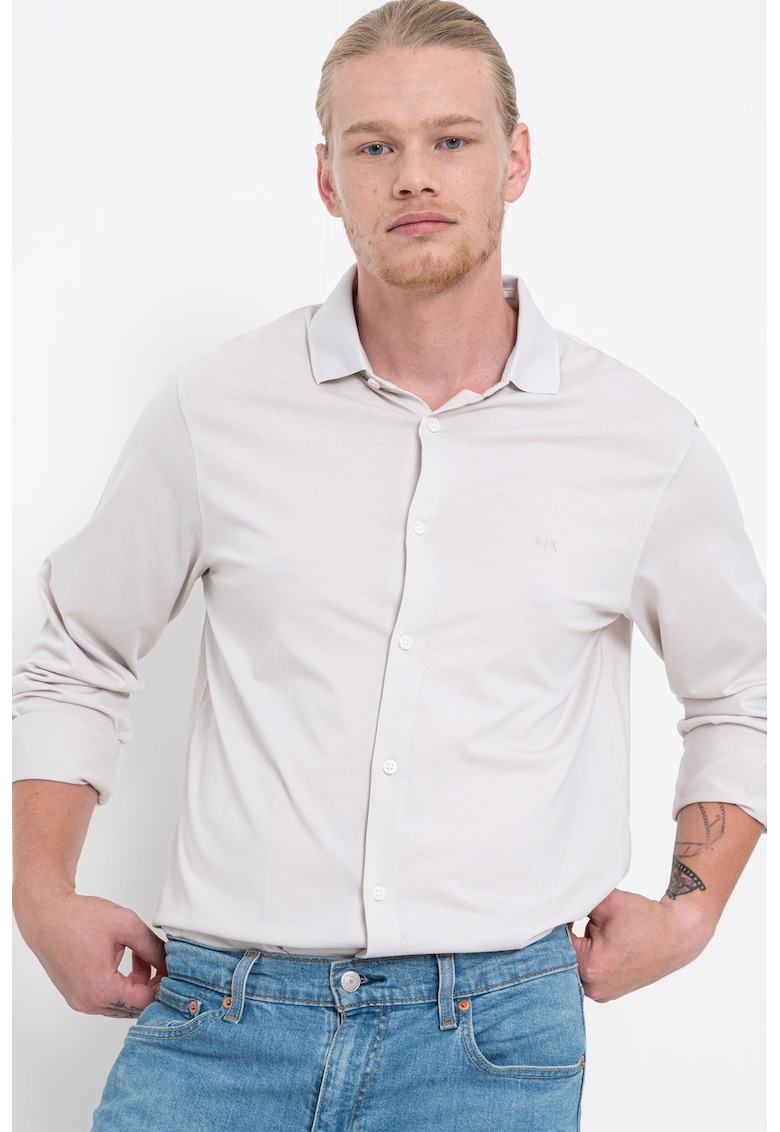 Памучна риза със свободна кройка ARMANI EXCHANGE