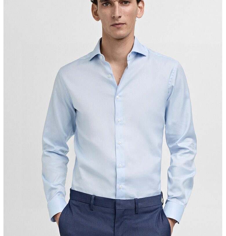 Памучна слим риза Mango