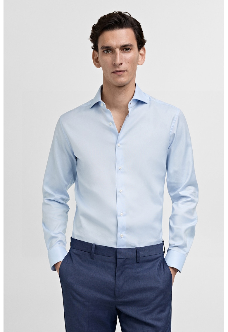 Памучна слим риза Mango