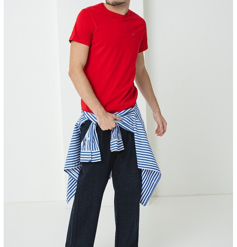 Памучна слим тениска Tommy Jeans