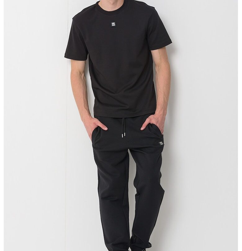 Памучна тениска Dalile с овално деколте HUGO