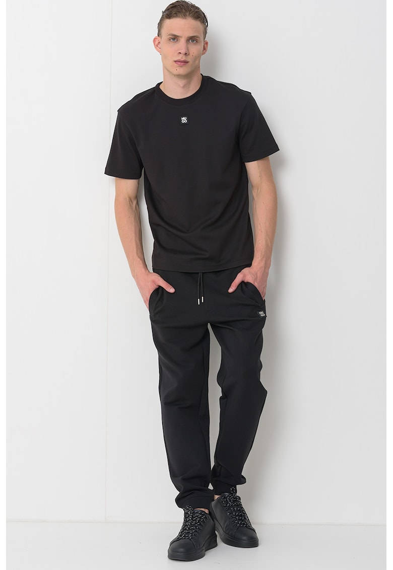 Памучна тениска Dalile с овално деколте HUGO