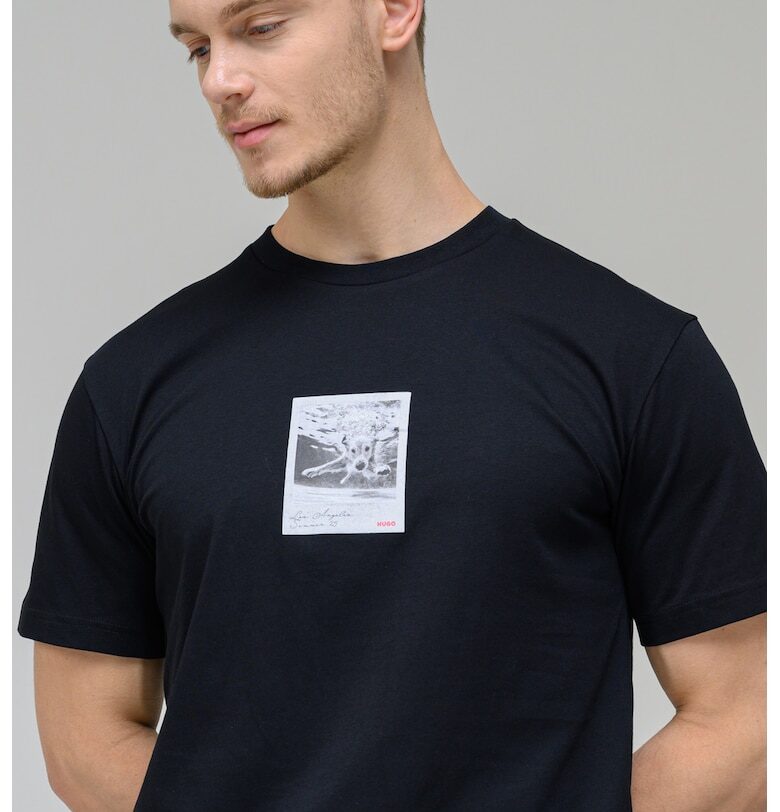 Памучна тениска Darthy с фотопринт HUGO