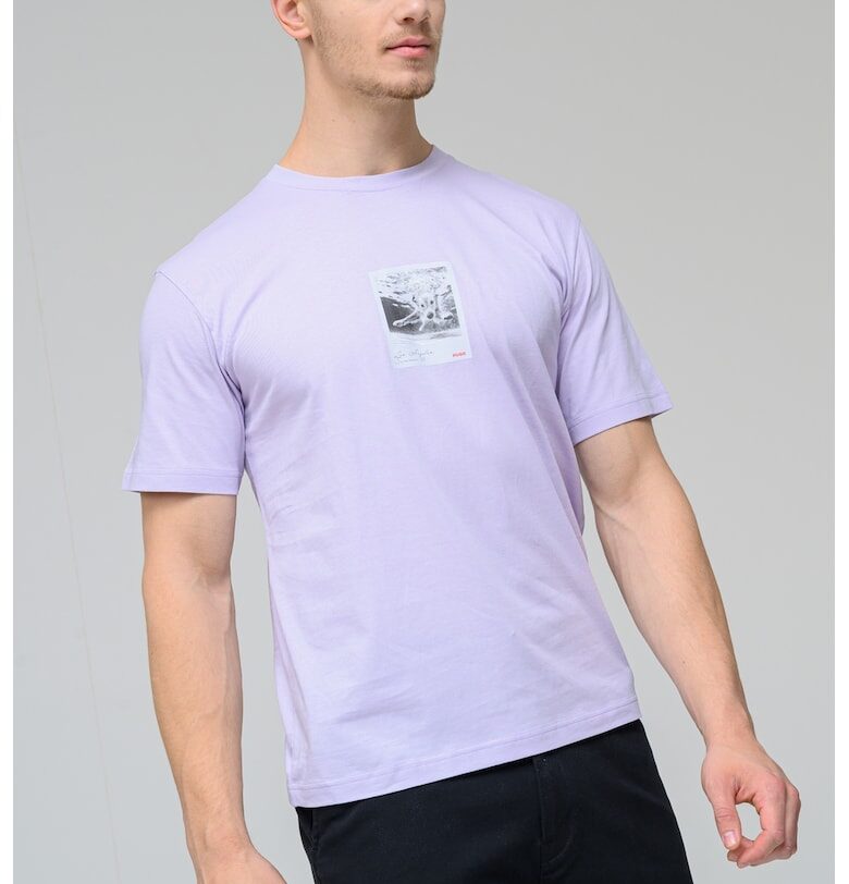 Памучна тениска Darthy с фотопринт HUGO