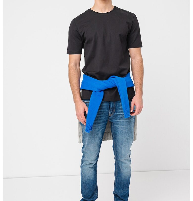 Памучна тениска Dimerstee с овално деколте HUGO