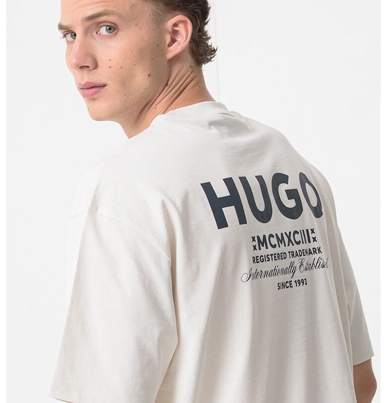 Памучна тениска Nalono с лого HUGO