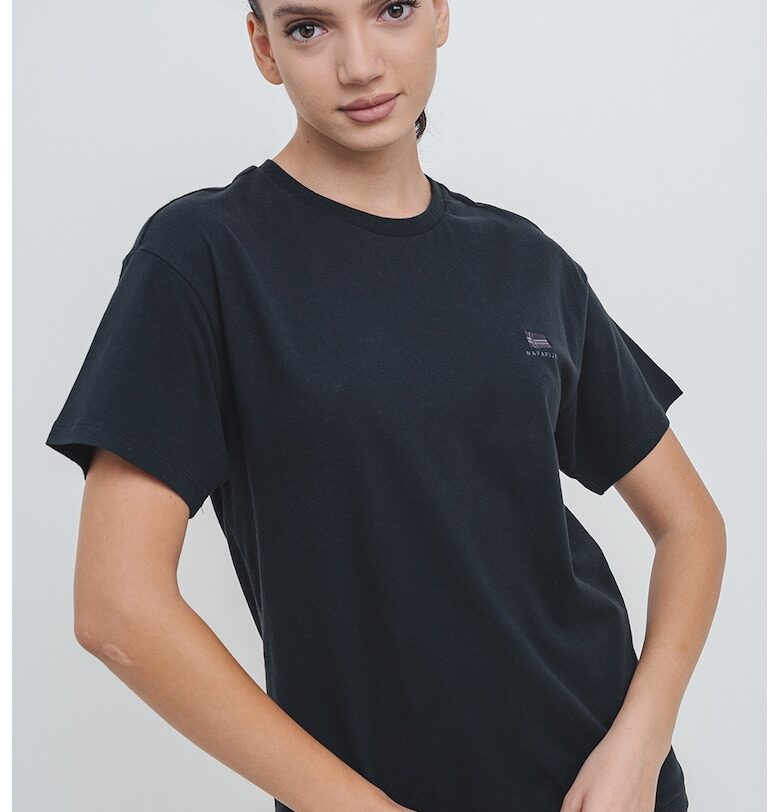 Памучна тениска Nina с овално деколте Napapijri