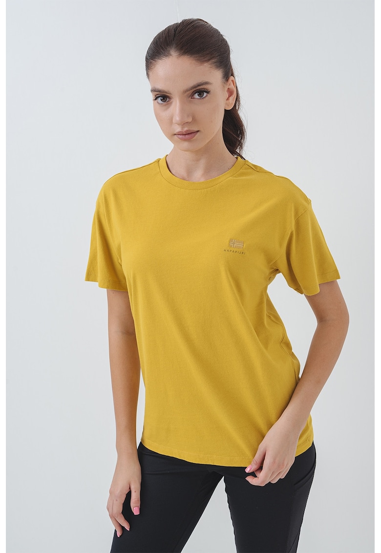 Памучна тениска Nina с овално деколте Napapijri